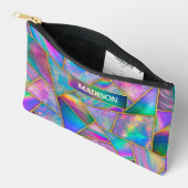 ホロフスタイリッシュシックフェイク金ゴールド幾何ガーリー品 アクセサリーポーチ (見開き)