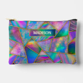 ホロフスタイリッシュシックフェイク金ゴールド幾何ガーリー品 アクセサリーポーチ (正面)