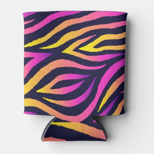 ホロフストライプィックな未来的パターン。 缶クーラー (正面)