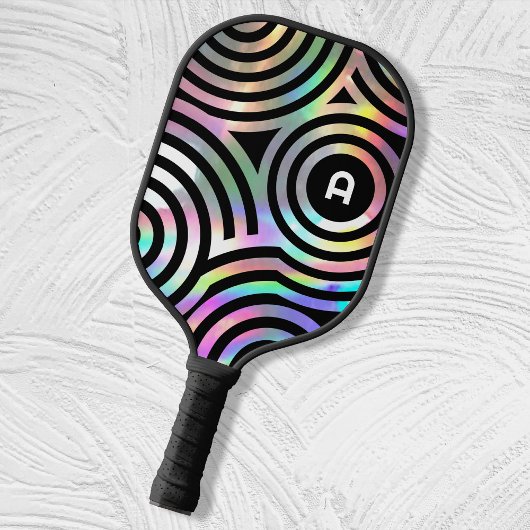 ホロフフェイクィアサークルのモノグラムpickleball padd ピックルボールラケット