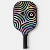 ホロフフェイクィアサークルのモノグラムpickleball padd ピックルボールラケット (正面)