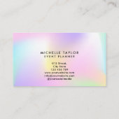 ホロフフェイクィア虹色オペエレガントストバス 名刺 (裏面)