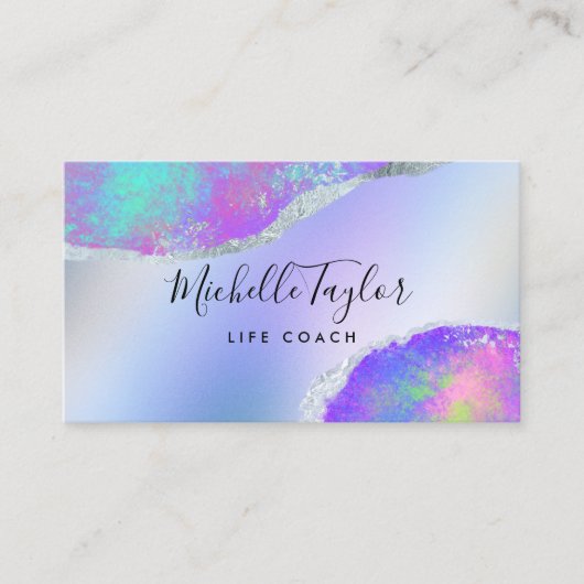 ホロフフェイクィア虹色オペエレガントストバス 名刺 (正面)