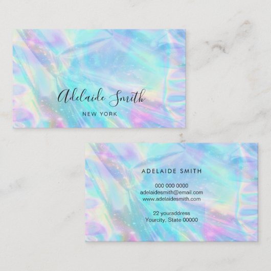 ホロフフェイクィックの背景 名刺 (正面/裏面)