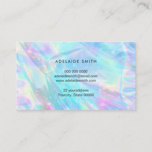 ホロフフェイクィックの背景 名刺 (裏面)