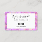 ホロフフェイクィックハートカスタムロイヤリティカード 名刺 (裏面)