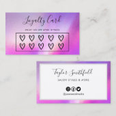 ホロフフェイクィックハートカスタムロイヤリティカード 名刺 (正面/裏面)