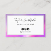 ホロフフェイクィックハートカスタムロイヤリティカード 名刺 (裏面)