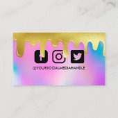 ホロフフェイクィックメイクアップ感謝していロイヤリティカード 名刺 (裏面)