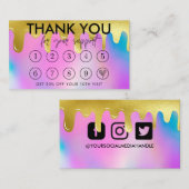 ホロフフェイクィックメイクアップ感謝していロイヤリティカード 名刺 (正面/裏面)