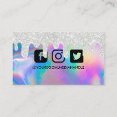 ホロフフェイクィックメイクアップ感謝していロイヤリティカード 名刺 (裏面)