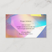 ホロフフェイクィック光パーソナライズされた石 名刺 (裏面)