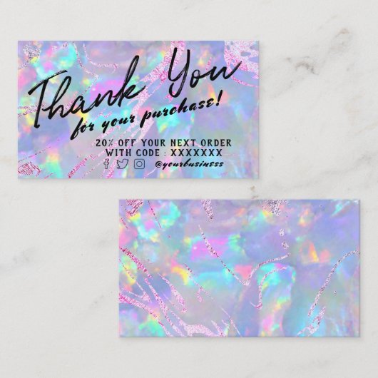 ホロフフェイクィック光学割引カード 名刺 (正面/裏面)