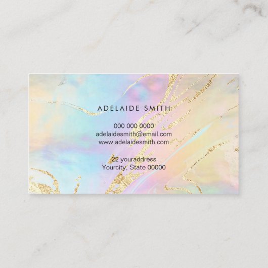 ホロフフェイクィック効果 名刺 (裏面)