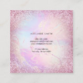 ホロフフェイクィック液大理石芸術 スクエア名刺 (裏面)