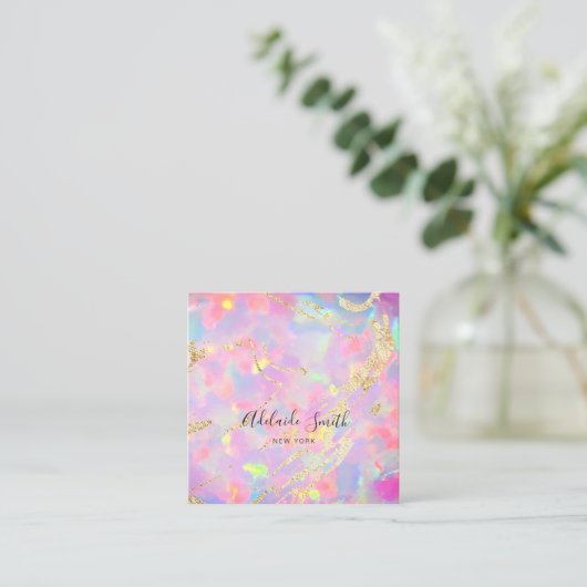 ホロフフェイクィック結石 スクエア名刺 (スタンド正面)