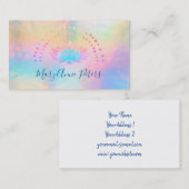 ホロフフェイクラインレインパステル色ロータロゴ 名刺 (正面/裏面)