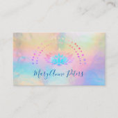 ホロフフェイクラインレインパステル色ロータロゴ 名刺 (正面)