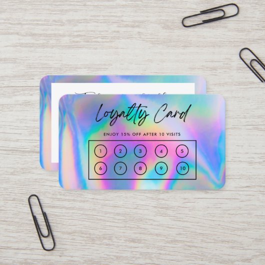 ホロフフェイクロカスタムックロイヤリティカード 名刺 (正面/裏面インサイチュ)