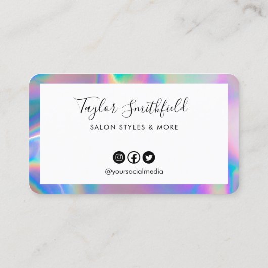 ホロフフェイクロカスタムックロイヤリティカード 名刺 (裏面)