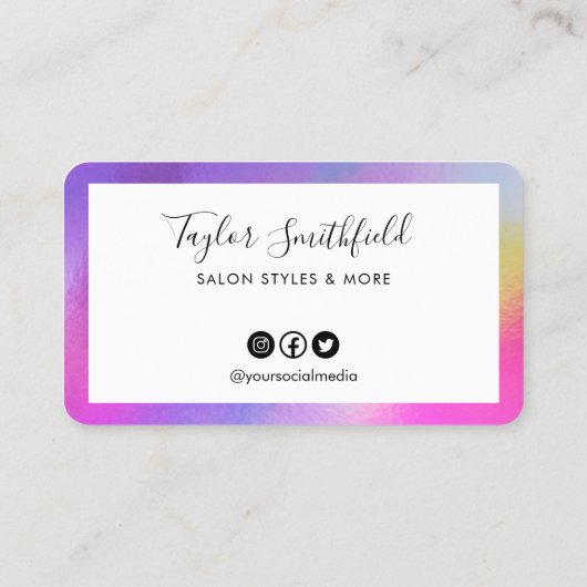 ホロフフェイクロカスタムックロイヤリティカード 名刺 (裏面)