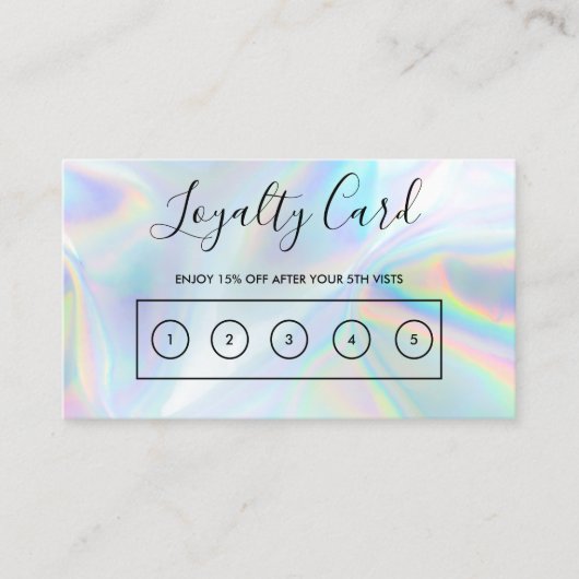 ホロフフェイクロカスタムックロイヤリティカード 名刺 (正面)