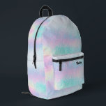 ホロフフェイクログガラス効果 プリントバックパック<br><div class="desc">パステルバックパック</div>