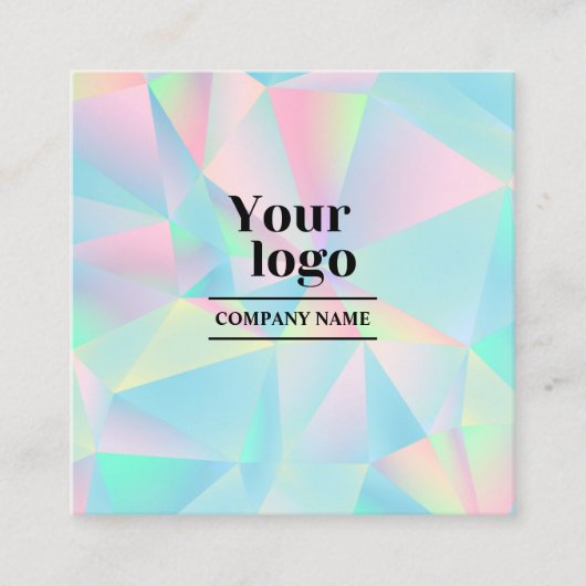 ホロフモダンィックはっきりしたソーシャル後を追メディア スクエア名刺 (正面)