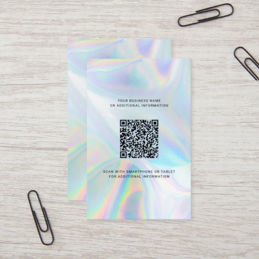 ホロフモダンィックカスタムロゴとQRコードDIY 名刺 (正面/裏面インサイチュ)