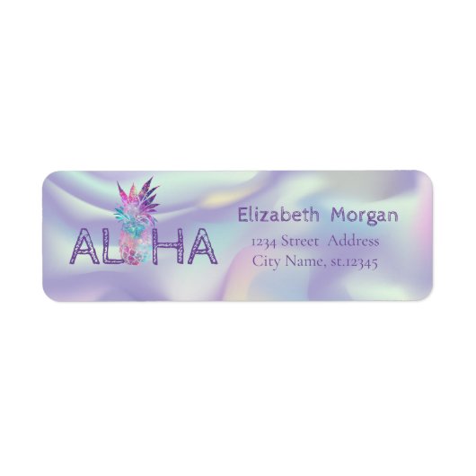 ホロフモダンィックパイナップル、アロハ。 ラベル (正面)