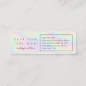 ホロフモダンィックメイクアーティストのユニコーン虹 スキニー名刺 (裏面)