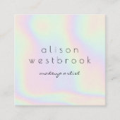 ホロフモダンィックメイクアーティストのユニコーン虹 スクエア名刺 (正面)