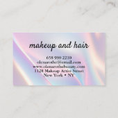 ホロフモダンィックメイクアーティストパステル虹 名刺 (裏面)