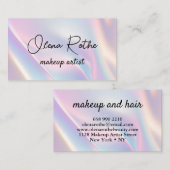 ホロフモダンィックメイクアーティストパステル虹 名刺 (正面/裏面)