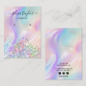 ホロフモダンィユニコーンパステルイヤリング 名刺 (正面/裏面)