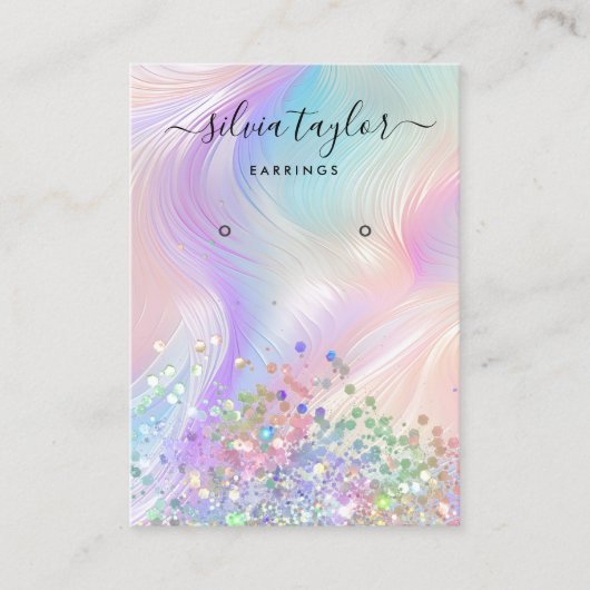 ホロフモダンィユニコーンパステルイヤリング 名刺 (正面)