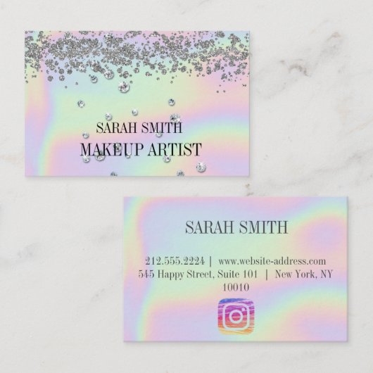 ホロフモダンエレガントィア，ダイヤモンド 名刺 (正面/裏面)