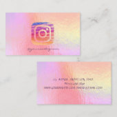 ホロフモダンロカッコいいックInstagramソーシャルメディア 名刺 (正面/裏面)
