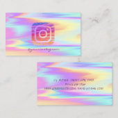 ホロフモダンロカラフルックInstagramソーシャルメディア 名刺 (正面/裏面)