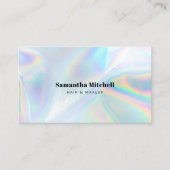 ホロフモダンロフェイクックサロン美容師メイクアップ 名刺 (正面)