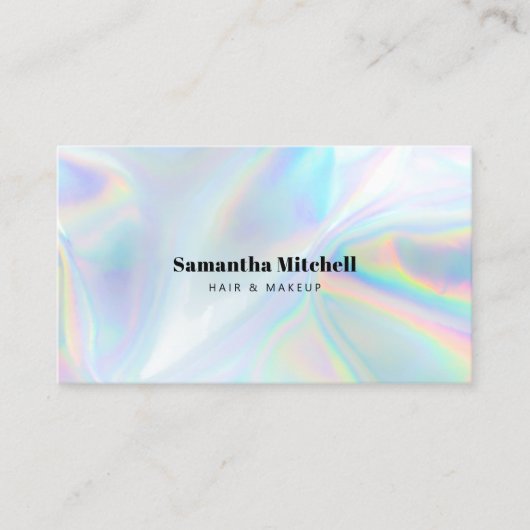 ホロフモダンロフェイクックサロン美容師メイクアップ 名刺 (正面)