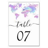 ホロフ結婚ィックのターゲットワールドマップハート テーブルナンバー (裏面)