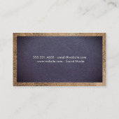 ホロプター | 眼科医 | 革の背景 名刺 (裏面)