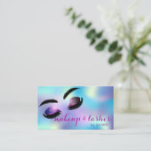 ホロモダングラエレガントフィックグリッターの点滅、化粧 名刺 (スタンド正面)