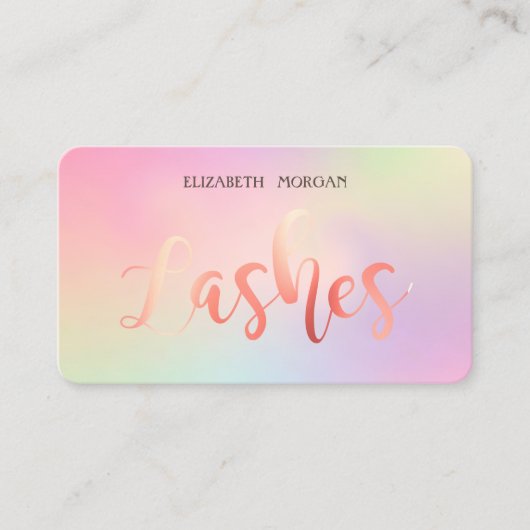 ホロモダングラエレガントフィック、まばたき、メイクアップアーティスト 名刺 (正面)