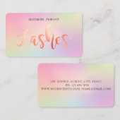 ホロモダングラエレガントフィック、まばたき、メイクアップアーティスト 名刺 (正面/裏面)