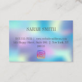 ホロモダングラエレガントフィック、水滴ビジネスc 名刺 (裏面)