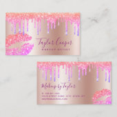 ホロモダングラフィックグリッターの唇 名刺 (正面/裏面)