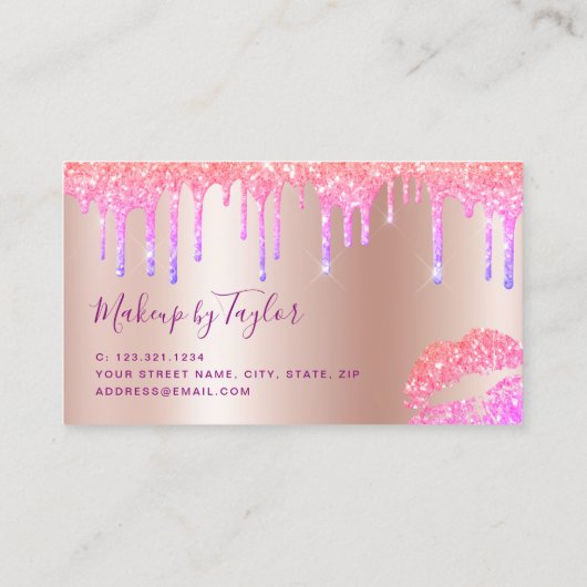 ホロモダングラフィックグリッターの唇 名刺 (裏面)