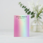 ホロモダングラフィックネオン色イヤリングカード 名刺 (スタンド正面)